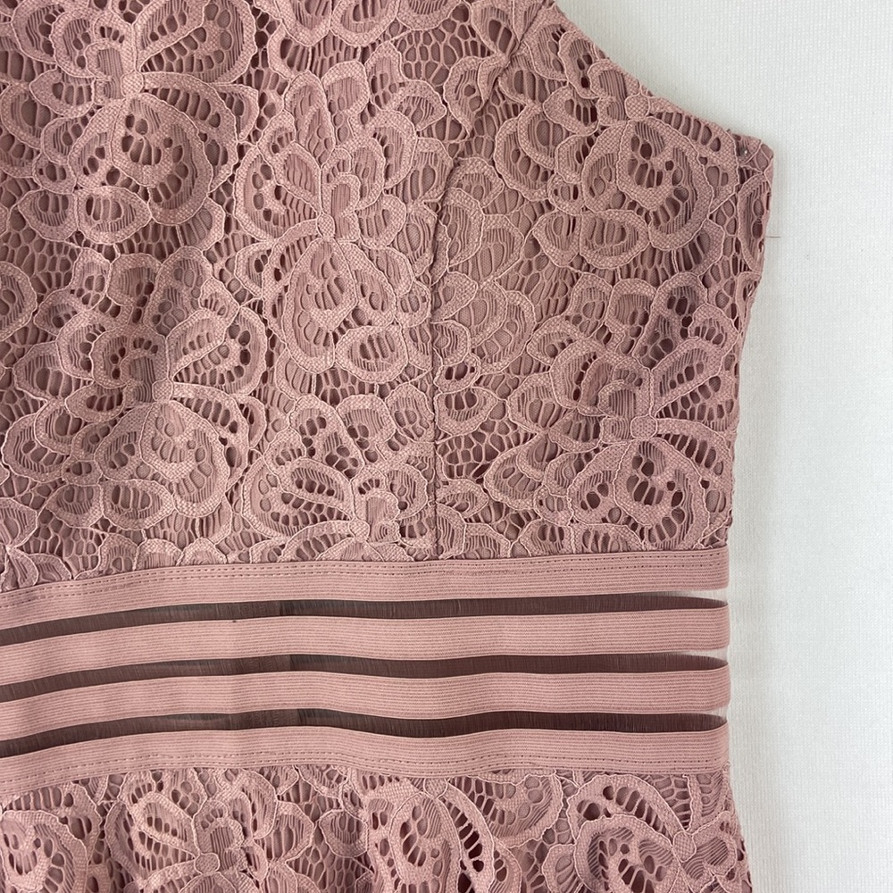 HOMECOMING City Studio Lace Fit Flare Rose Dress - Picture 3 of 8
